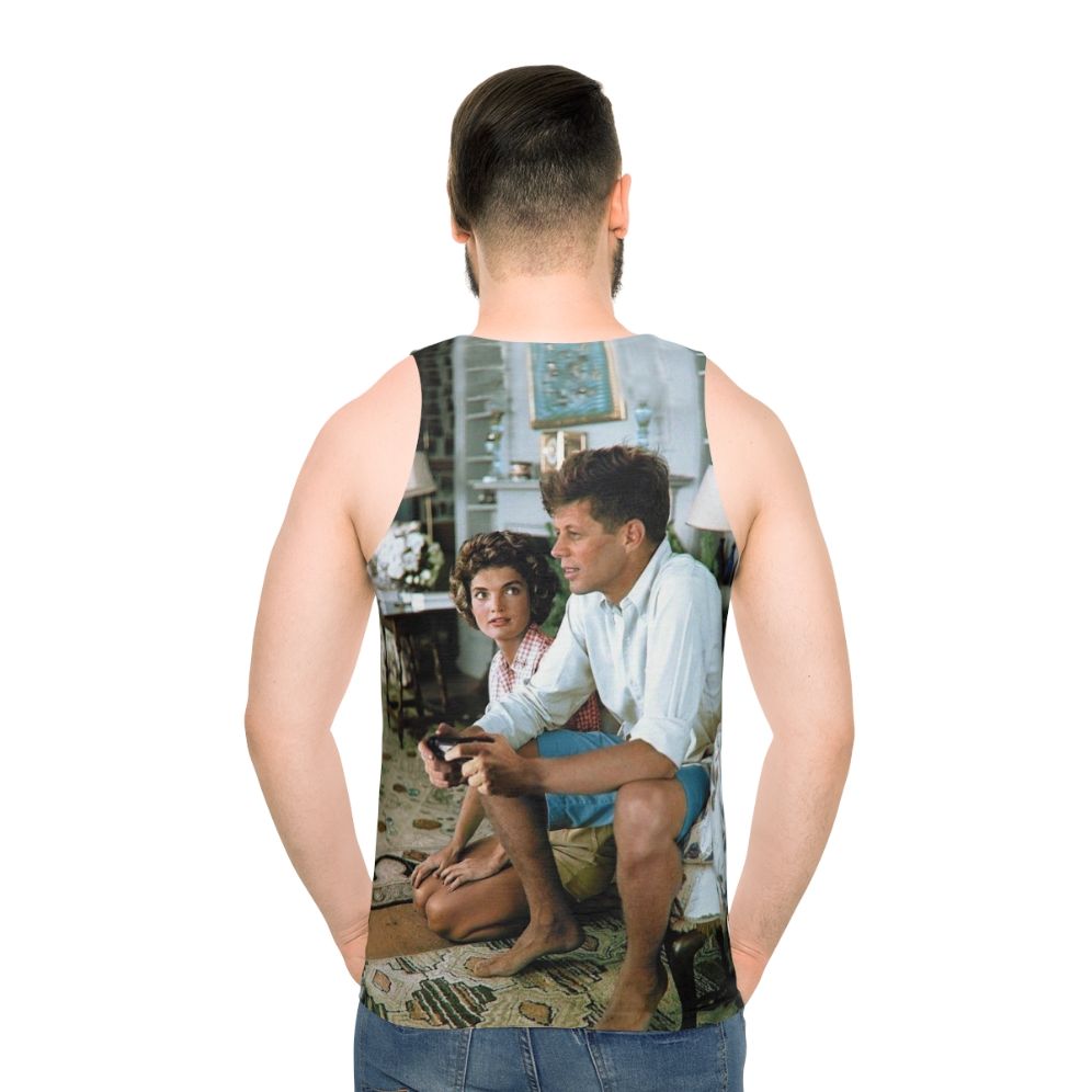 Retro gaming presidential meme unisex tank top