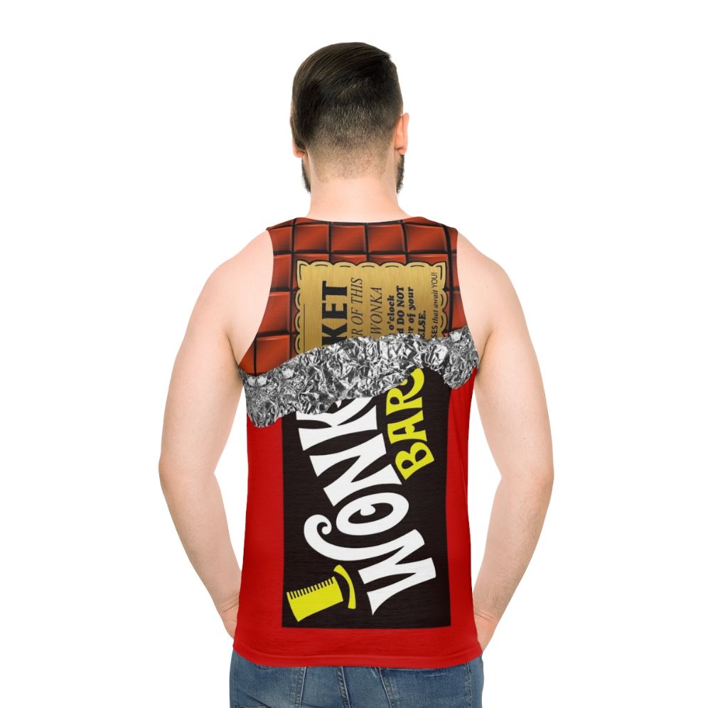 Retro golden ticket unisex tank top