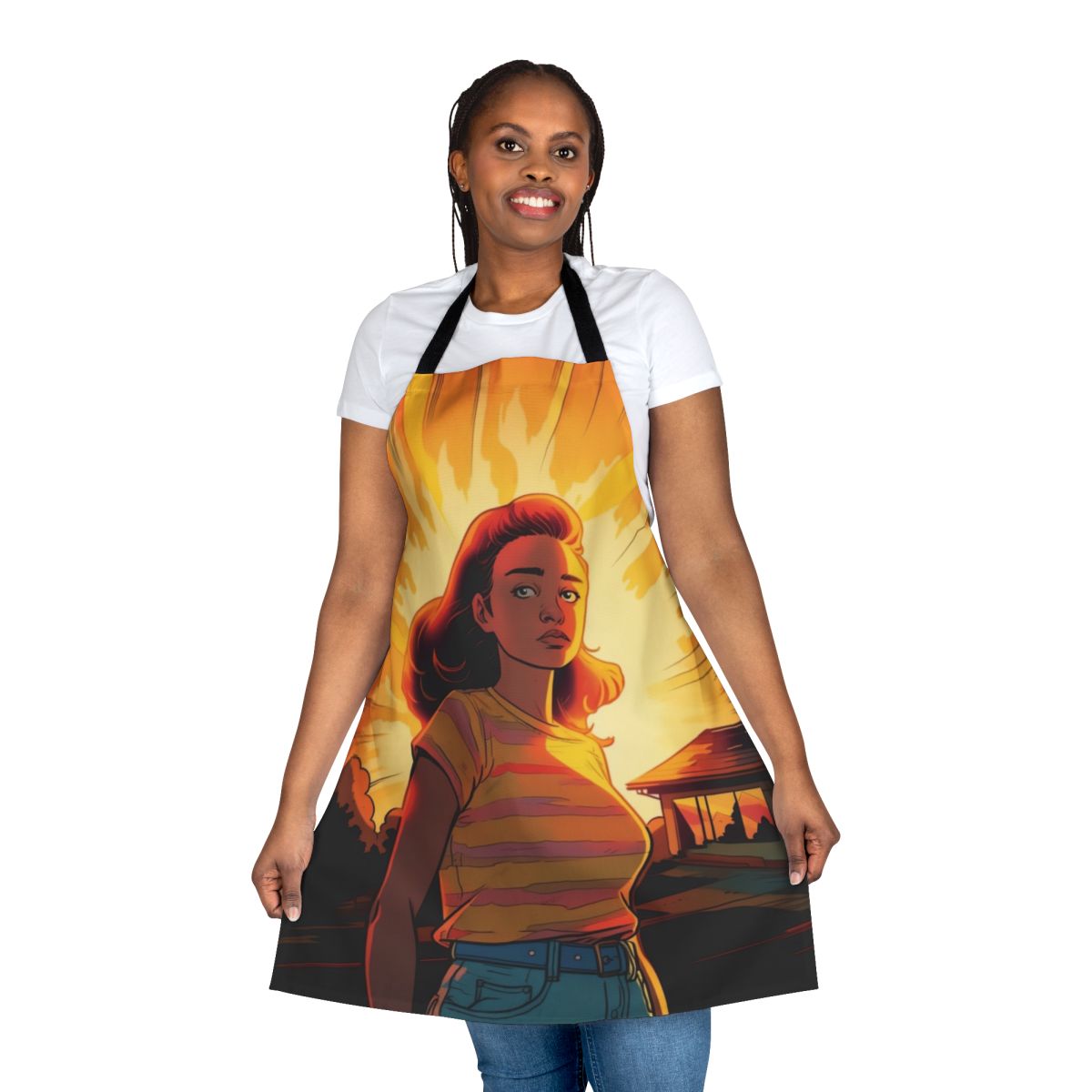 Apron featuring an illustration of Max Mayfield from the Netflix series Stranger Things
