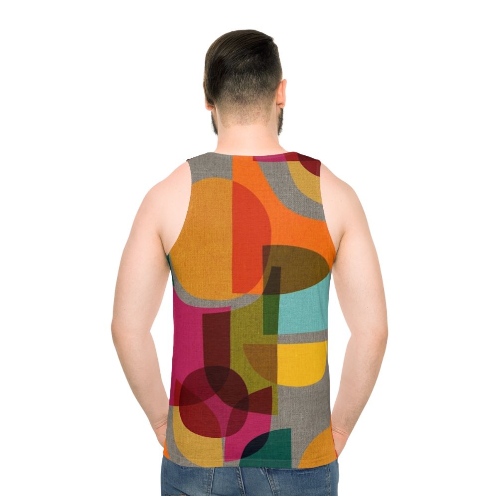 Retro kaleidoscope pattern unisex tank top