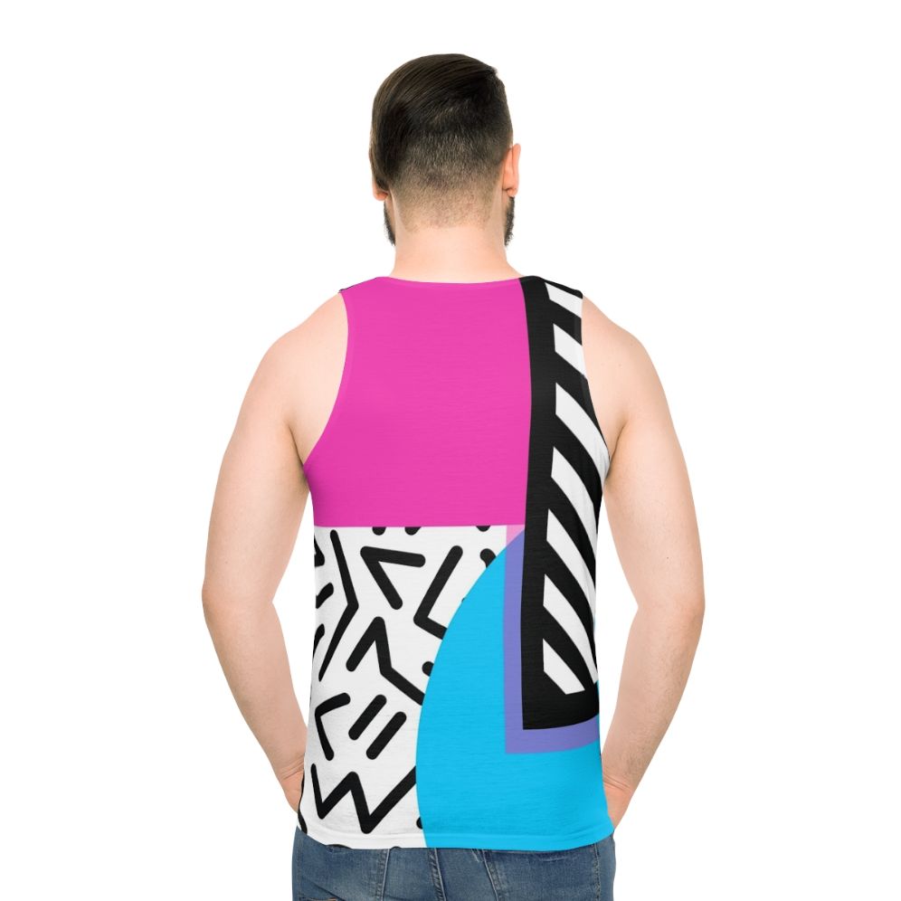 Retro Memphis abstract geometric unisex tank top