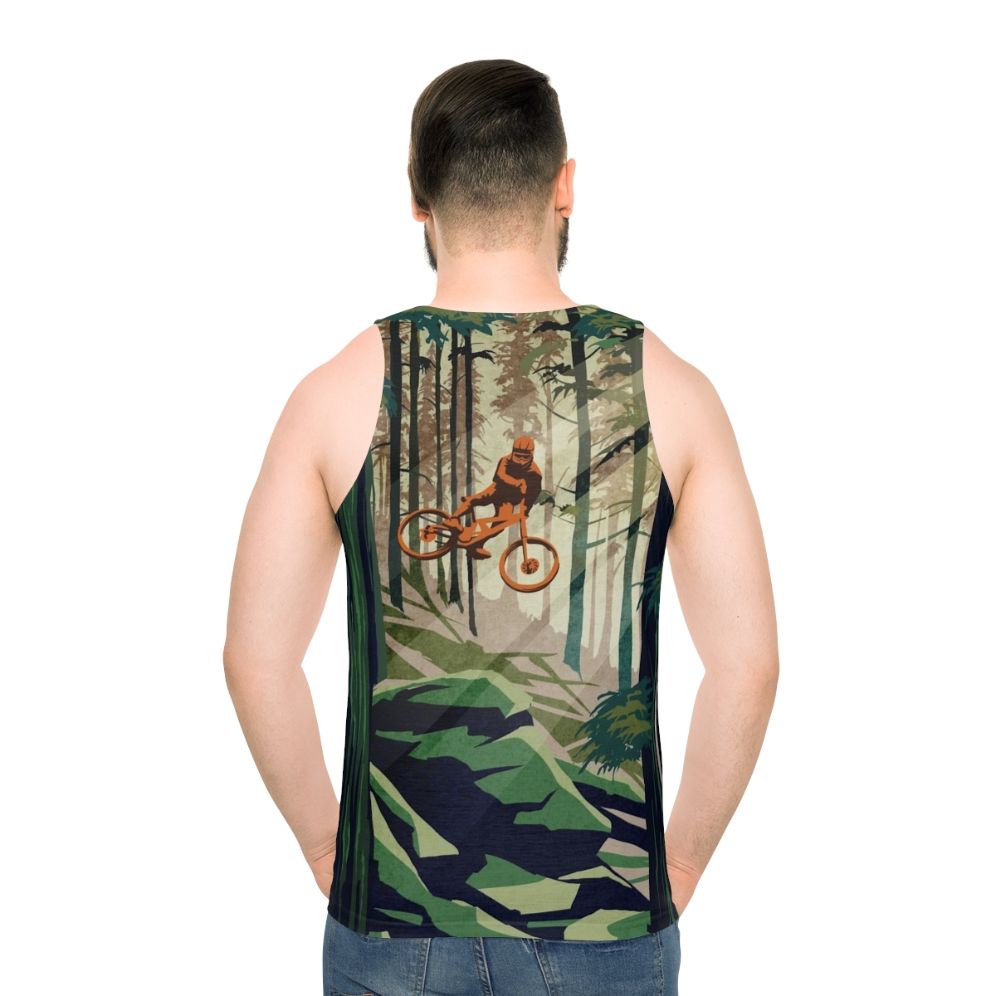 Retro mountain bike therapy unisex tank top