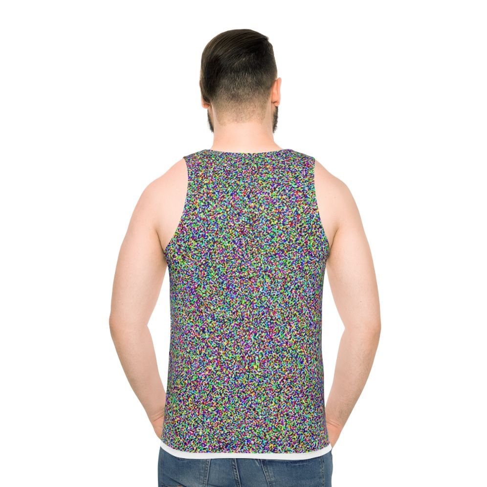 Retro static and noise unisex tank top