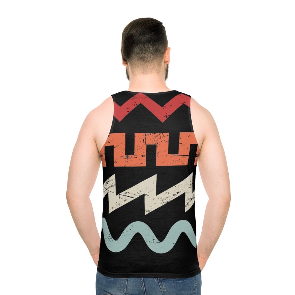 Retro synth waveforms unisex tank top