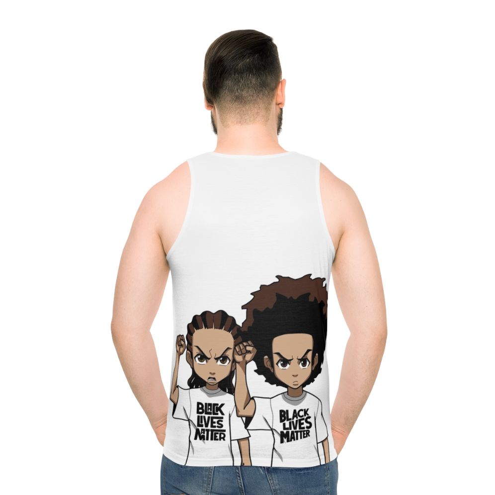 Riley and Huey Freeman Protesting Black Power Fist Unisex Tank Top