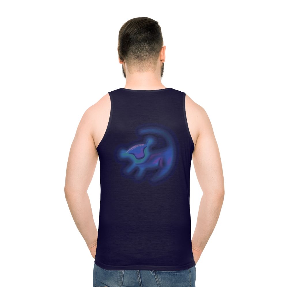 Unisex tank top with a roaring lion design, inspired by Disney's classic films