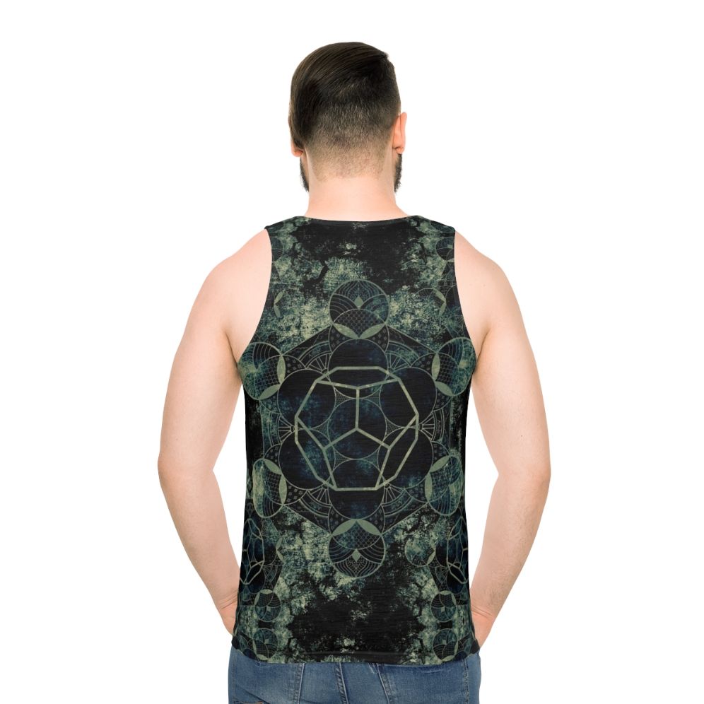 Sacred geometry mandala design on unisex tank top