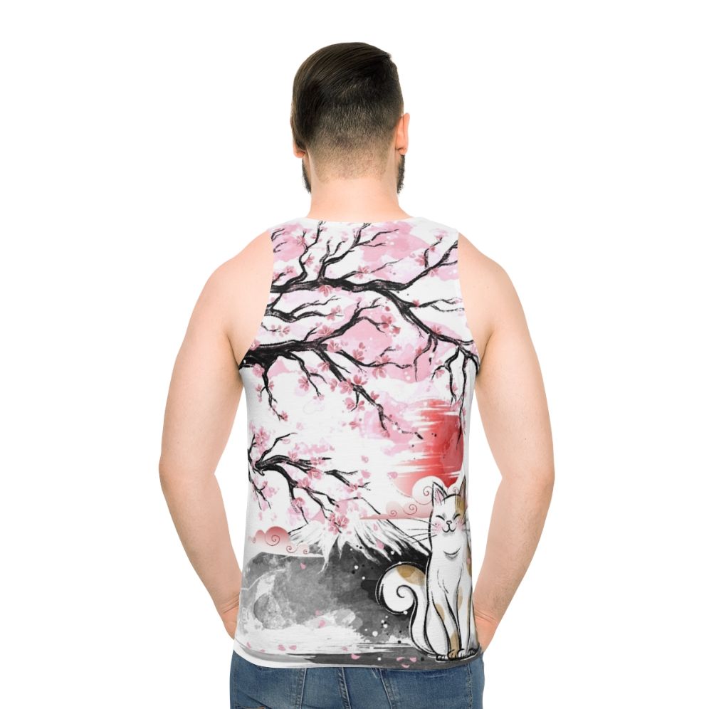 Sakura Cat Unisex Tank Top