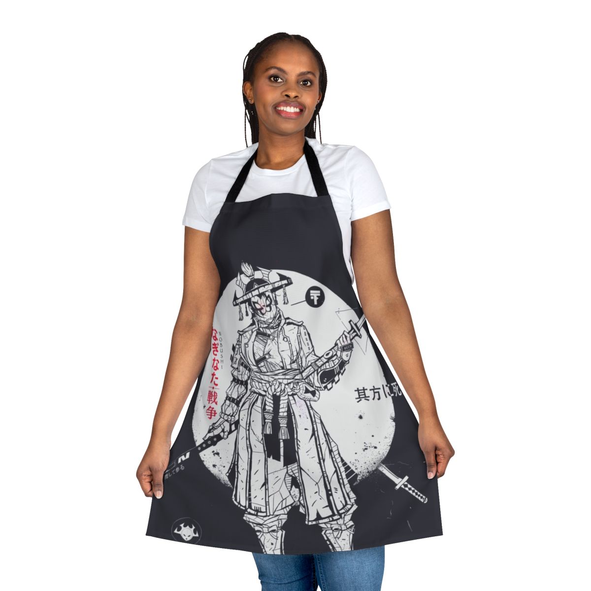 Nobushi character from "For Honor" video game featured on high-quality apron