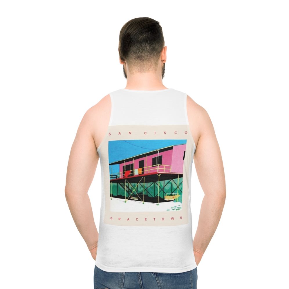 Unisex tank top with San Cisco's Gracetown album cover design