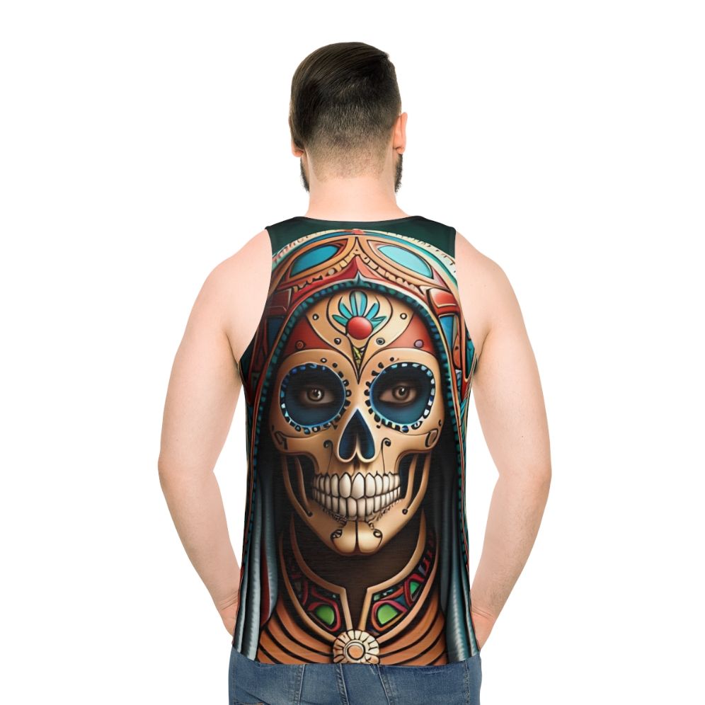 Santa Muerte skull design unisex tank top