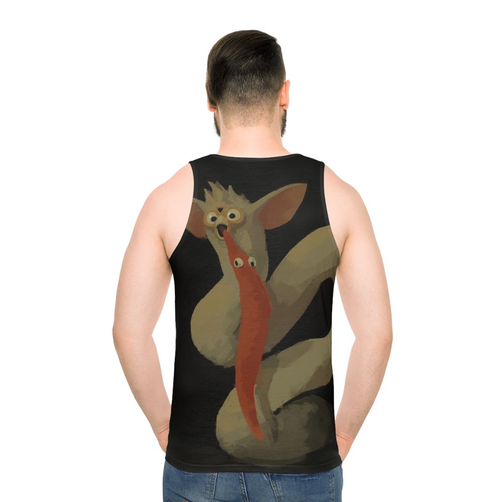 "Saturn Devouring His Son" unisex tank top with dark, surreal mythology art