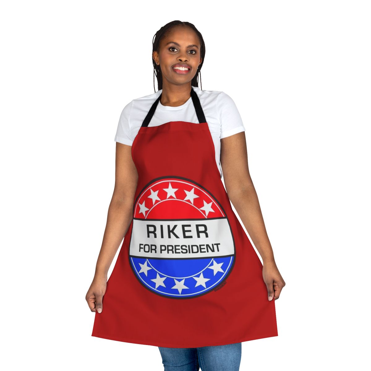Sci-Fi Presidential Apron with Retro Graphic Design