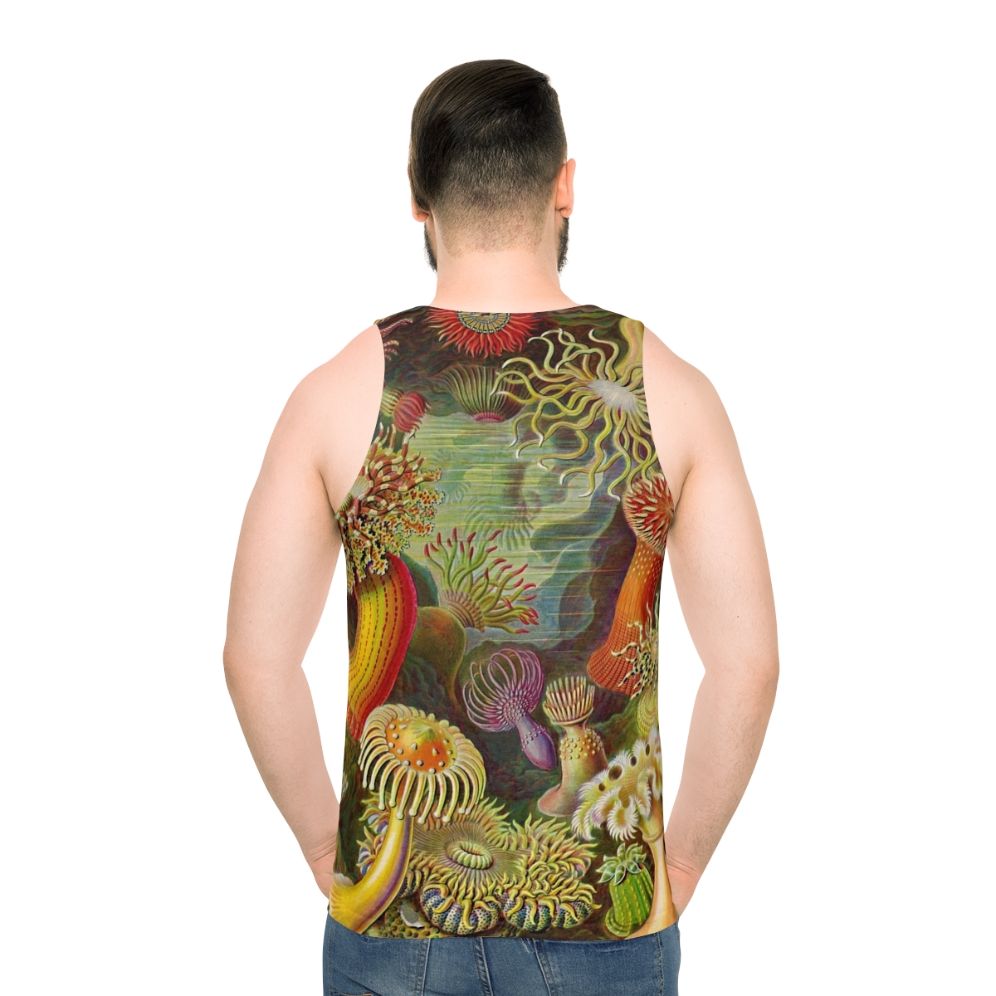 Vintage sea anemone design by Ernst Haeckel on a unisex tank top