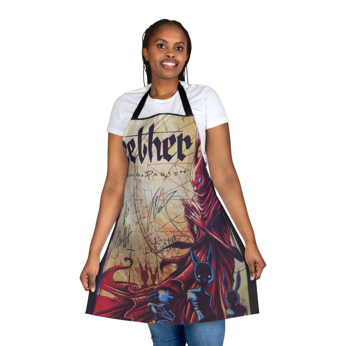Seether themed apron with the band's logo and name