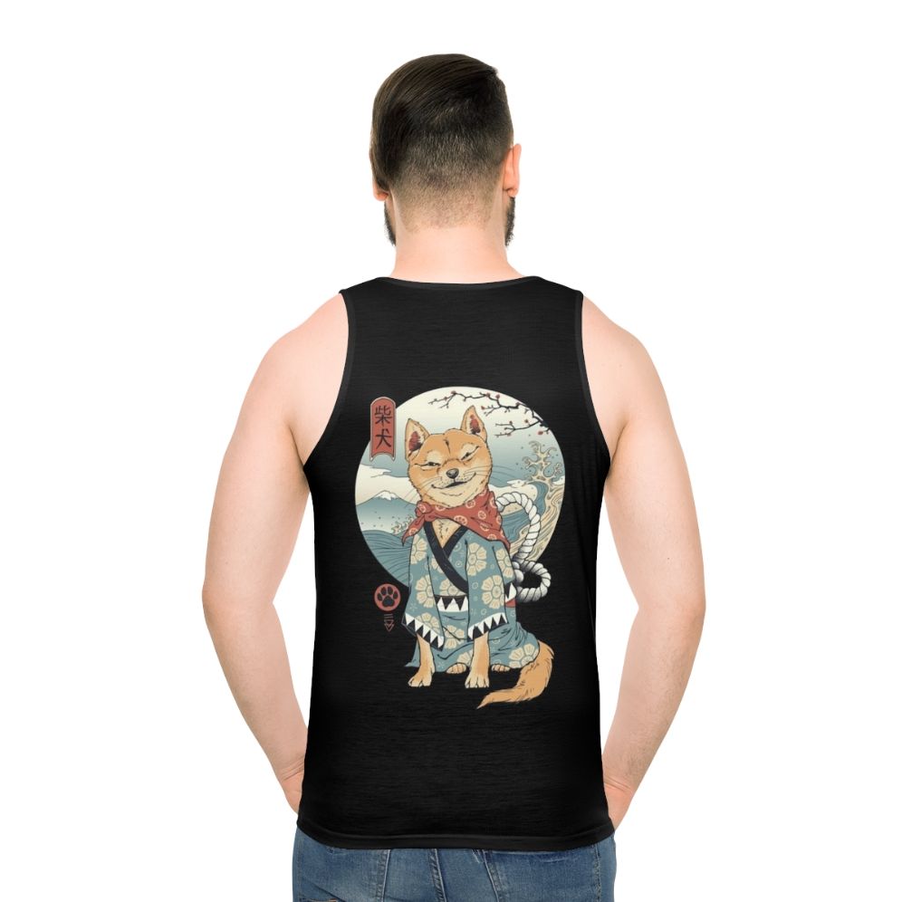 Shiba Inu Unisex Tank Top with Ukiyo-e Inspired Graphic