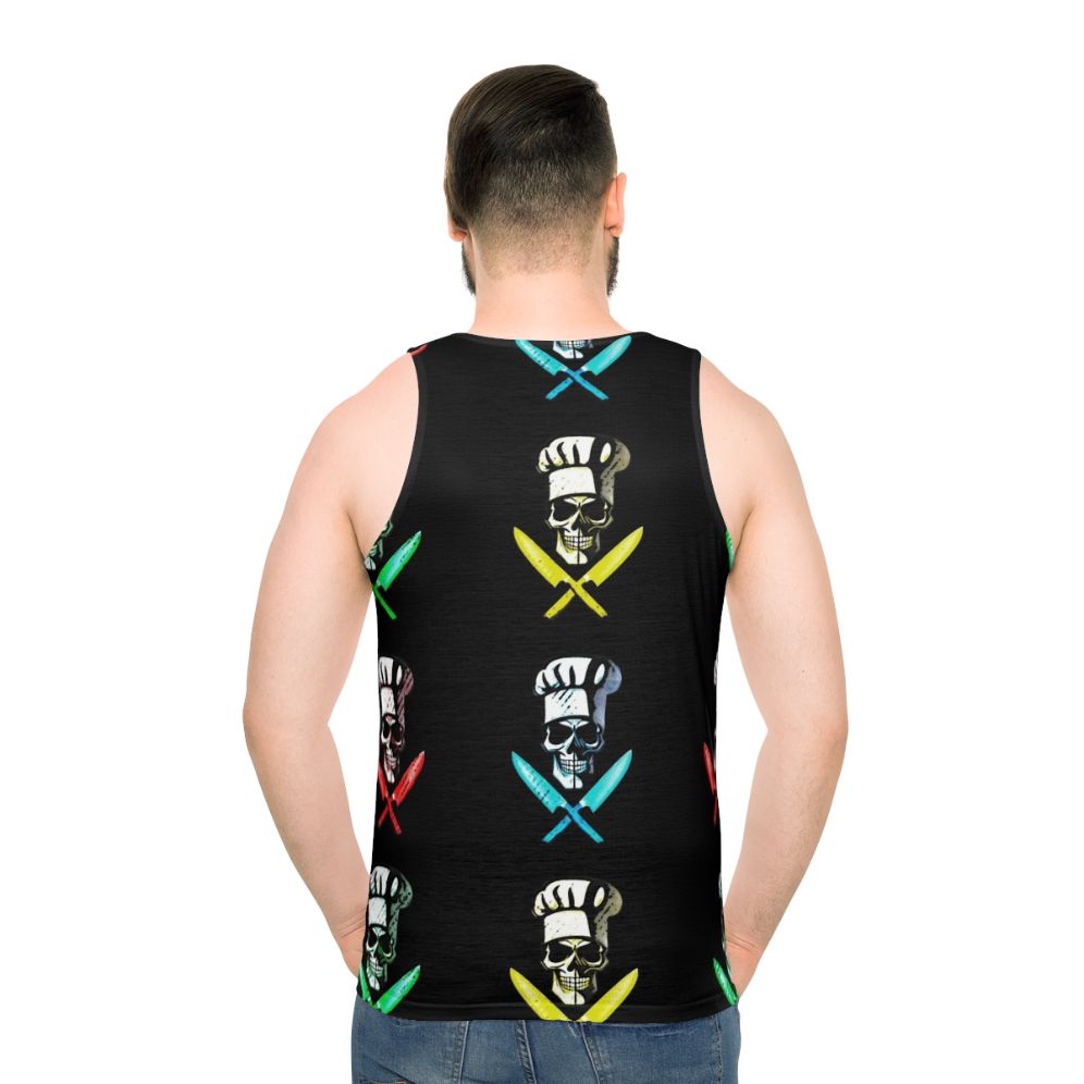 Skull chef unisex tank top