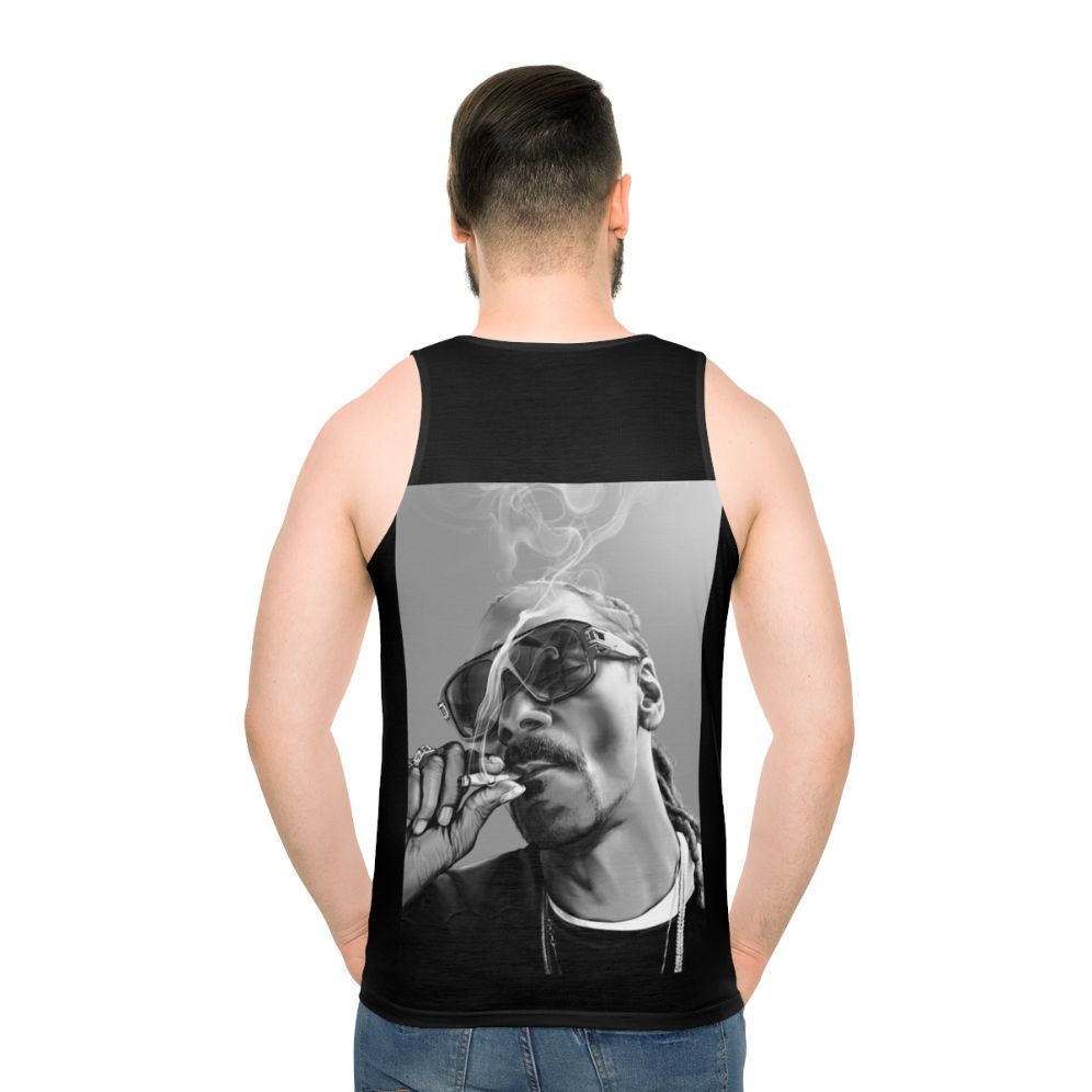 Snoop Dogg inspired unisex tank top with cannabis graphic design