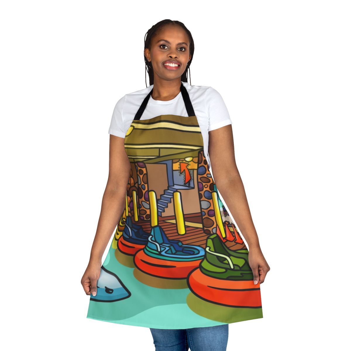 Bumper Boats Themed Apron with Shark Design