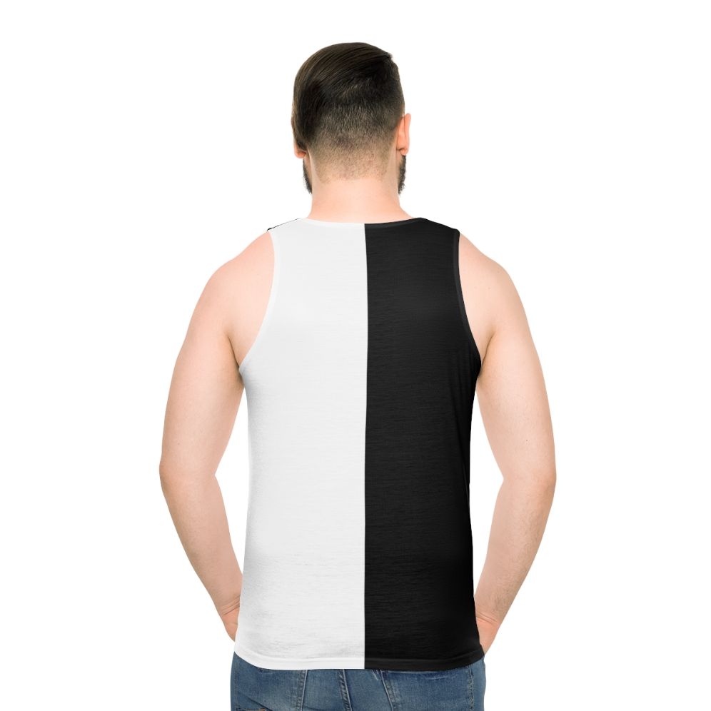 Unisex split black and white tank top