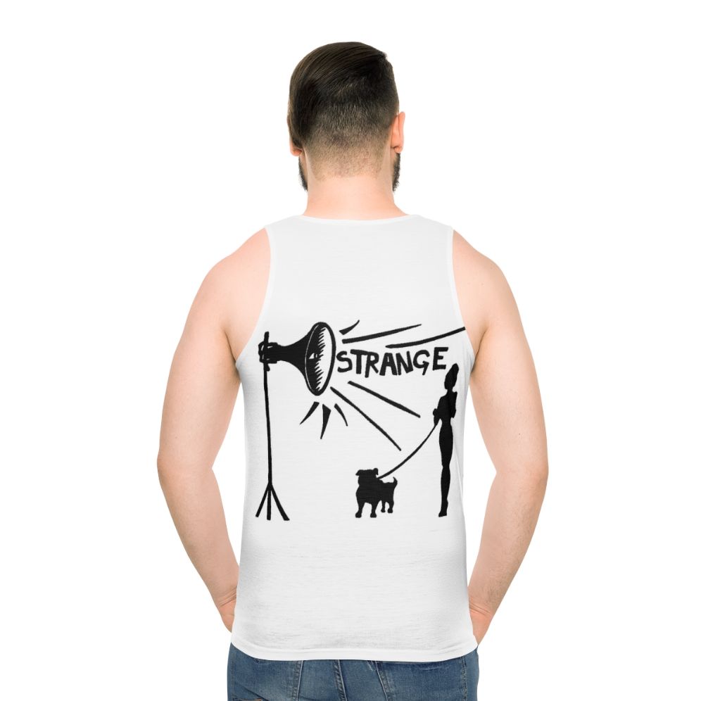 Strangelovev2 unisex tank top featuring Depeche Mode inspired synthpop music design