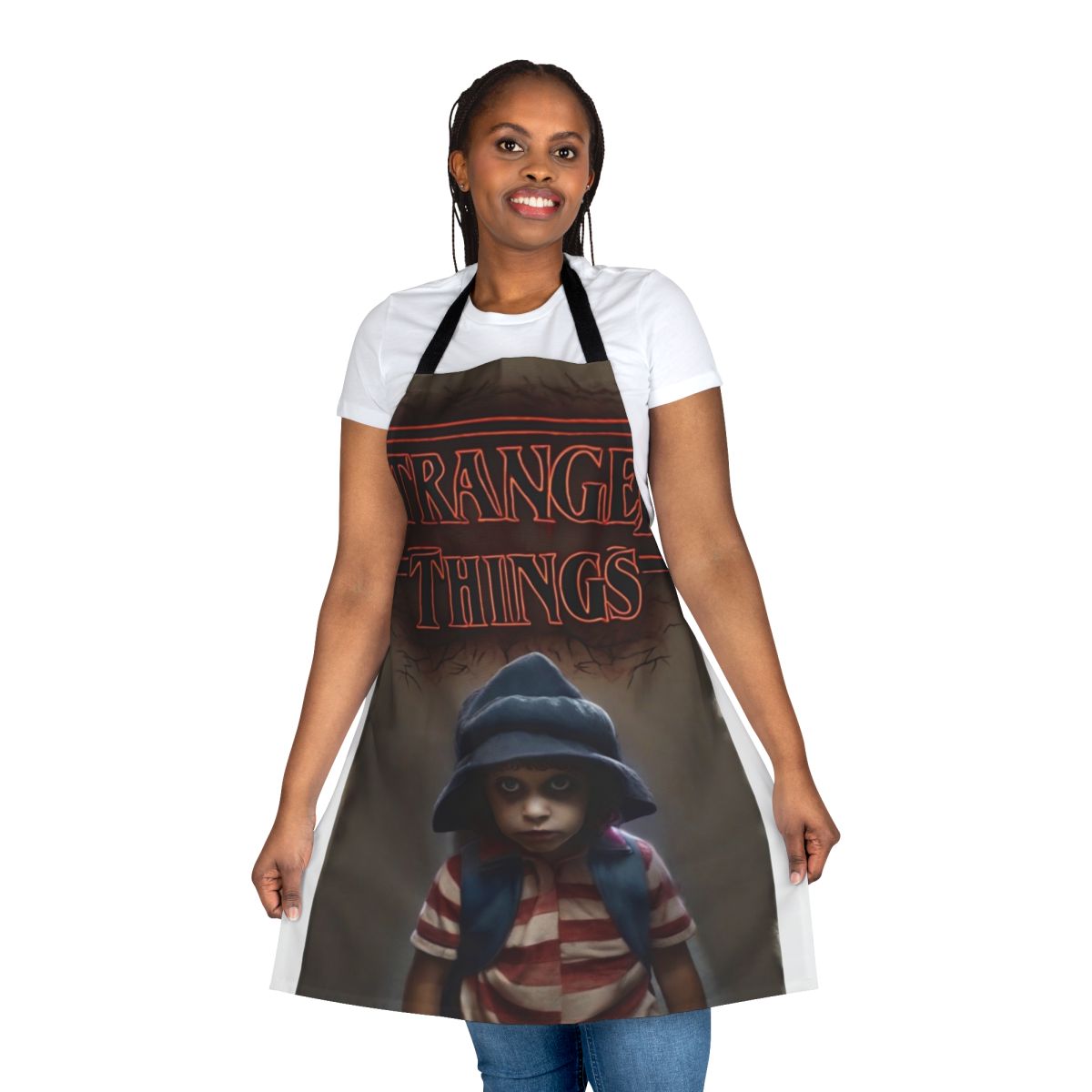 Stranger Things Inspired Apron with Unique Fan Art Design