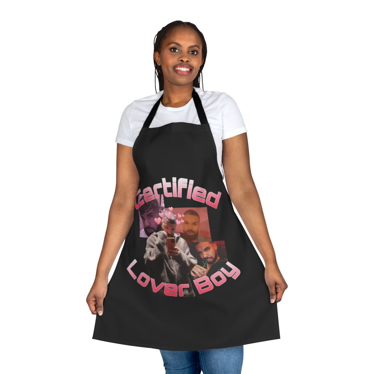 Drake-inspired apron with "Certified Lover Boy" design for cooking enthusiasts
