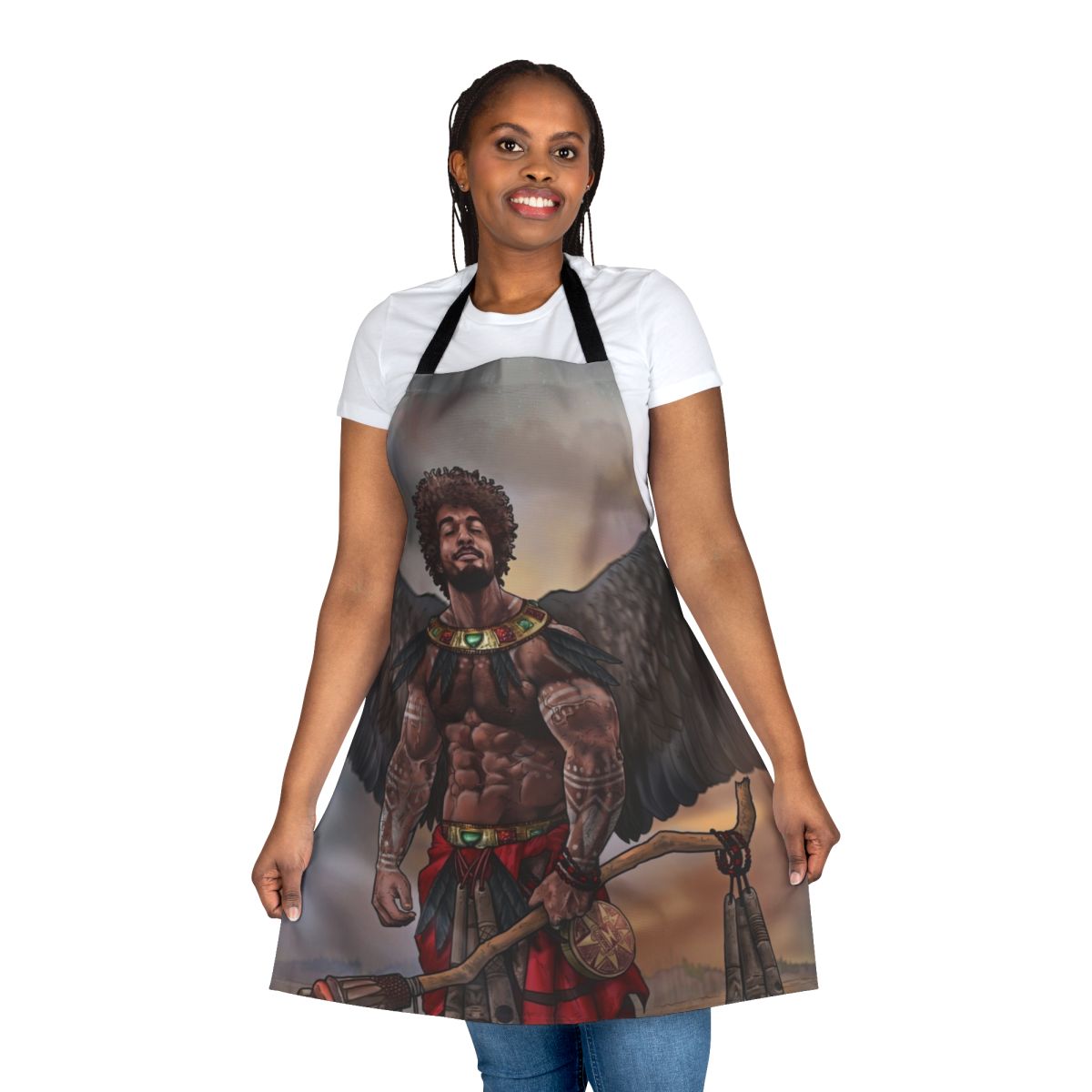 Attractive muscular gay man wearing a stylish gay art apron