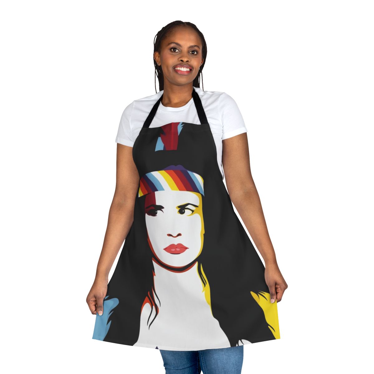Juliette Lewis-inspired cooking apron featuring her iconic looks and film roles