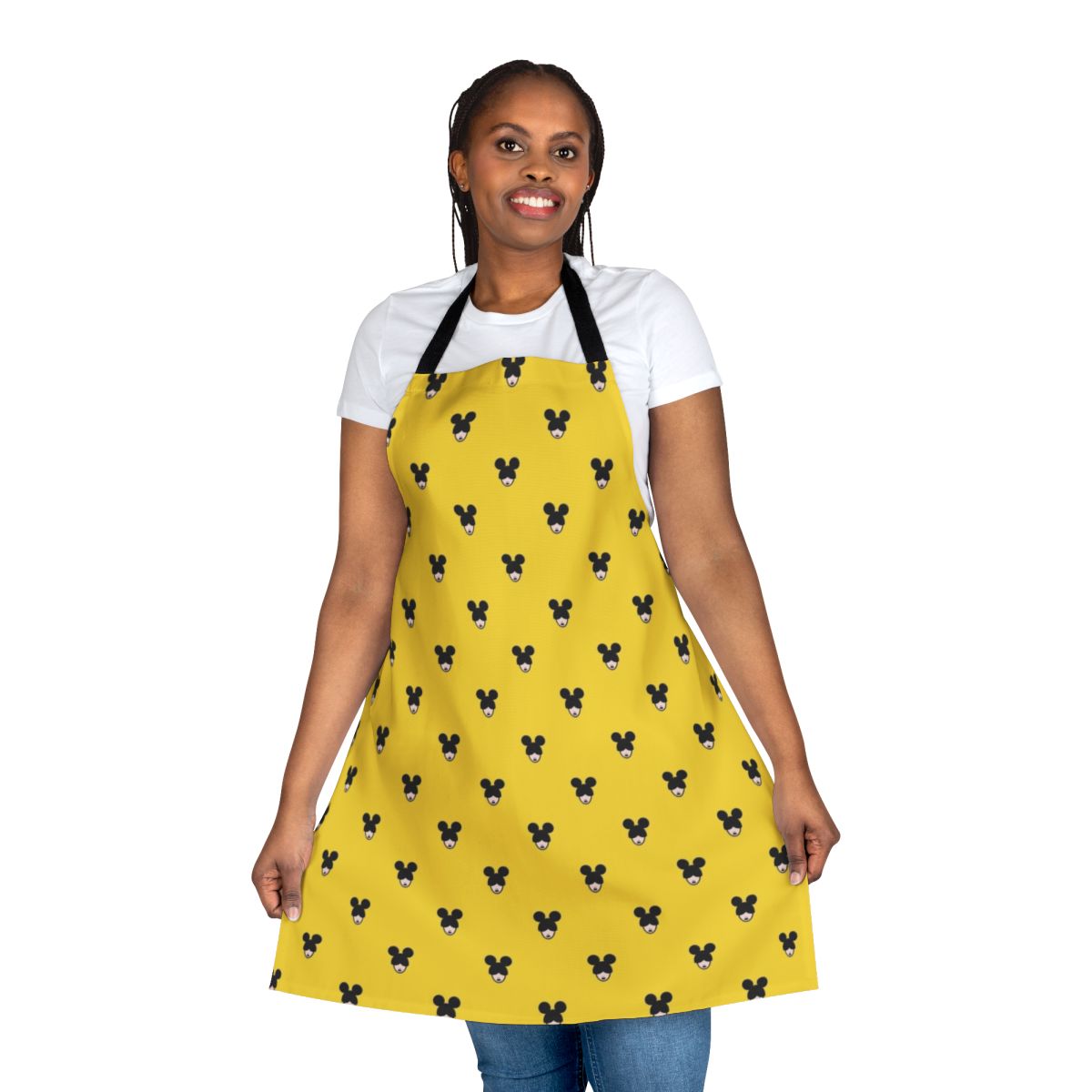 Paparazzi-inspired apron with a playful mouse ears pattern