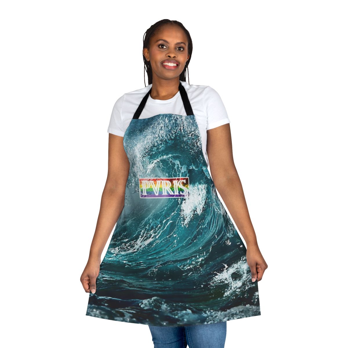 PVRIS-Inspired Apron with Rainbow Flag and Band Logo