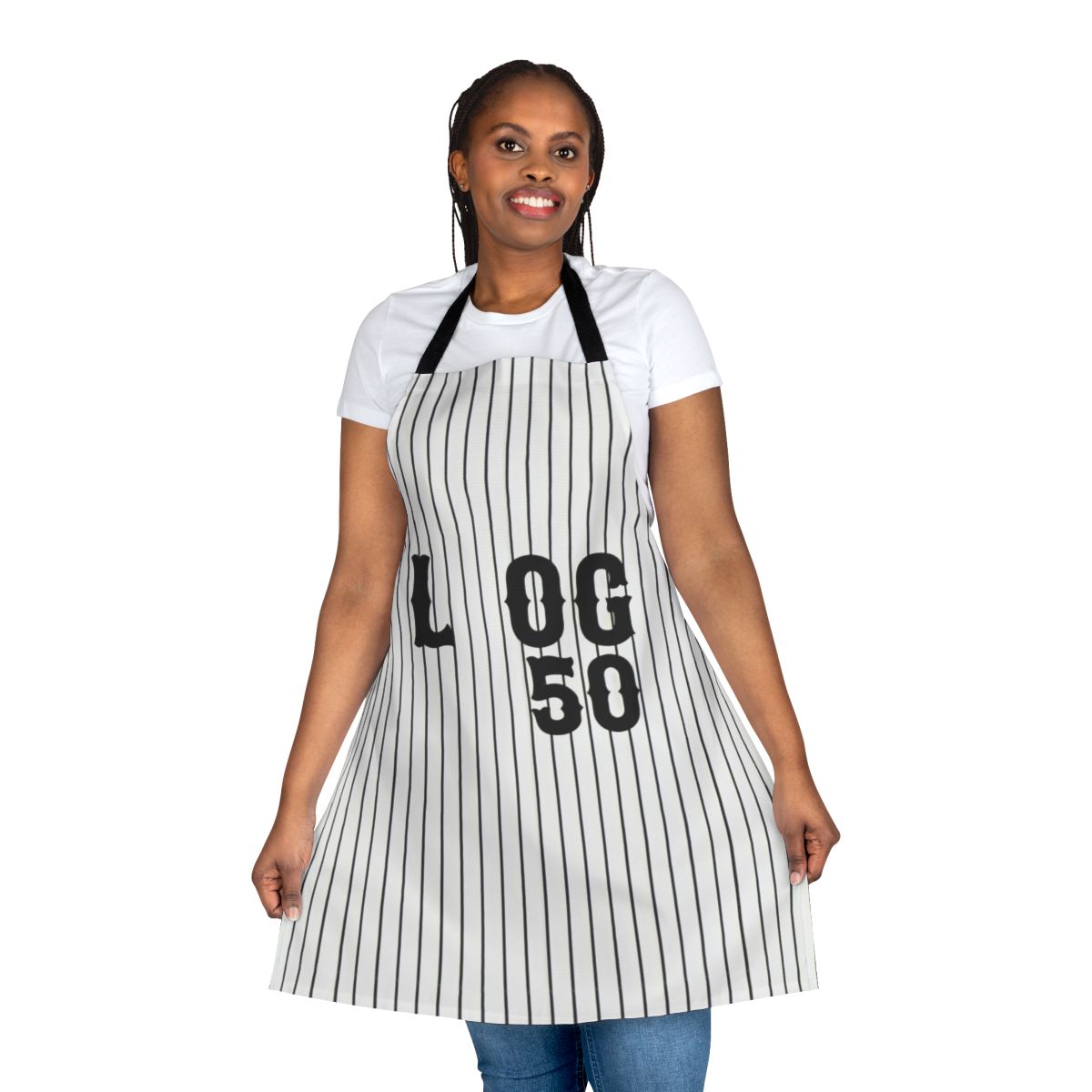 Succession-inspired "L to the Og" apron, featuring the Waystar Royco logo and characters