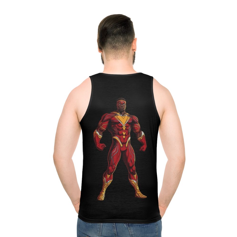 Superhero black unisex tank top