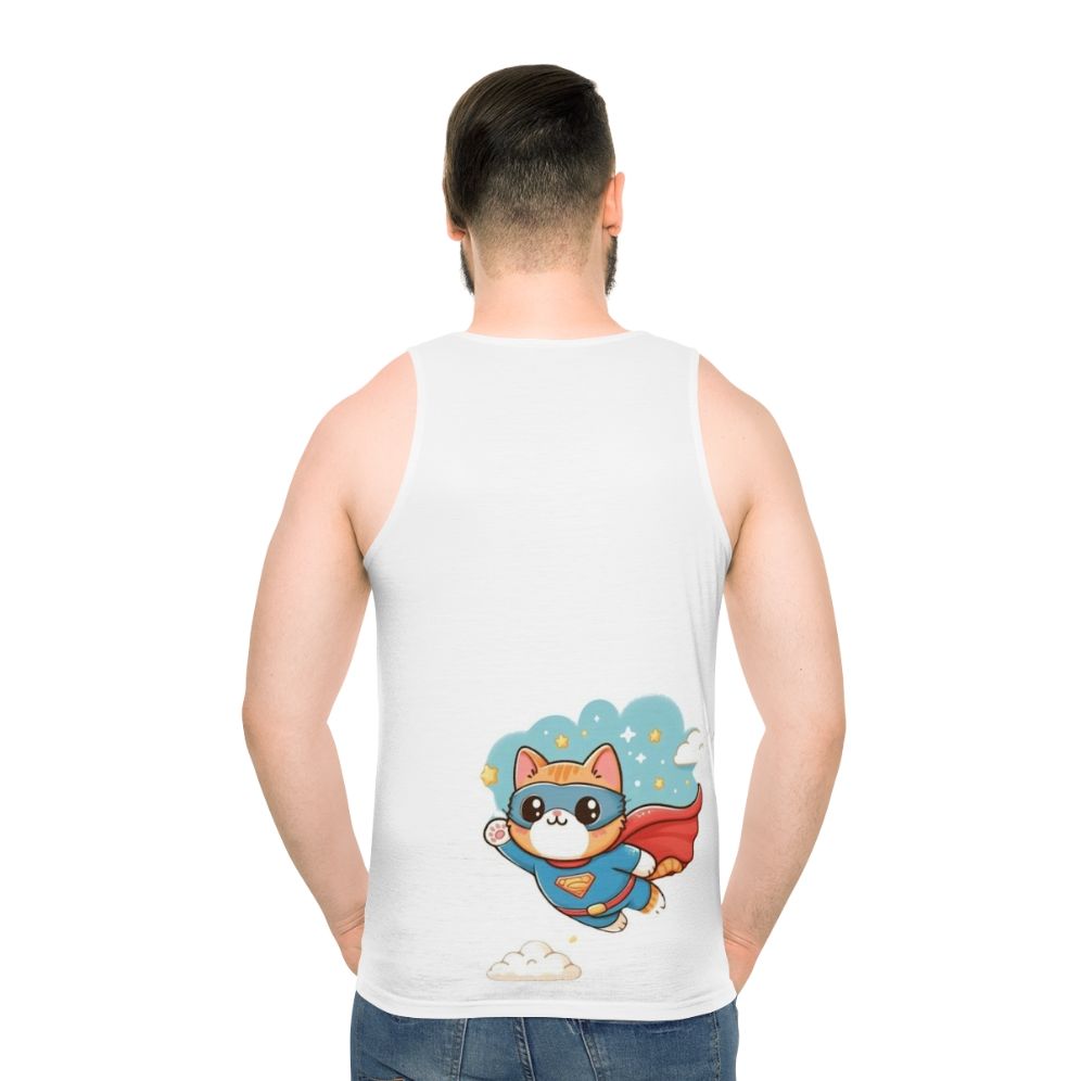 Superhero cat unisex tank top