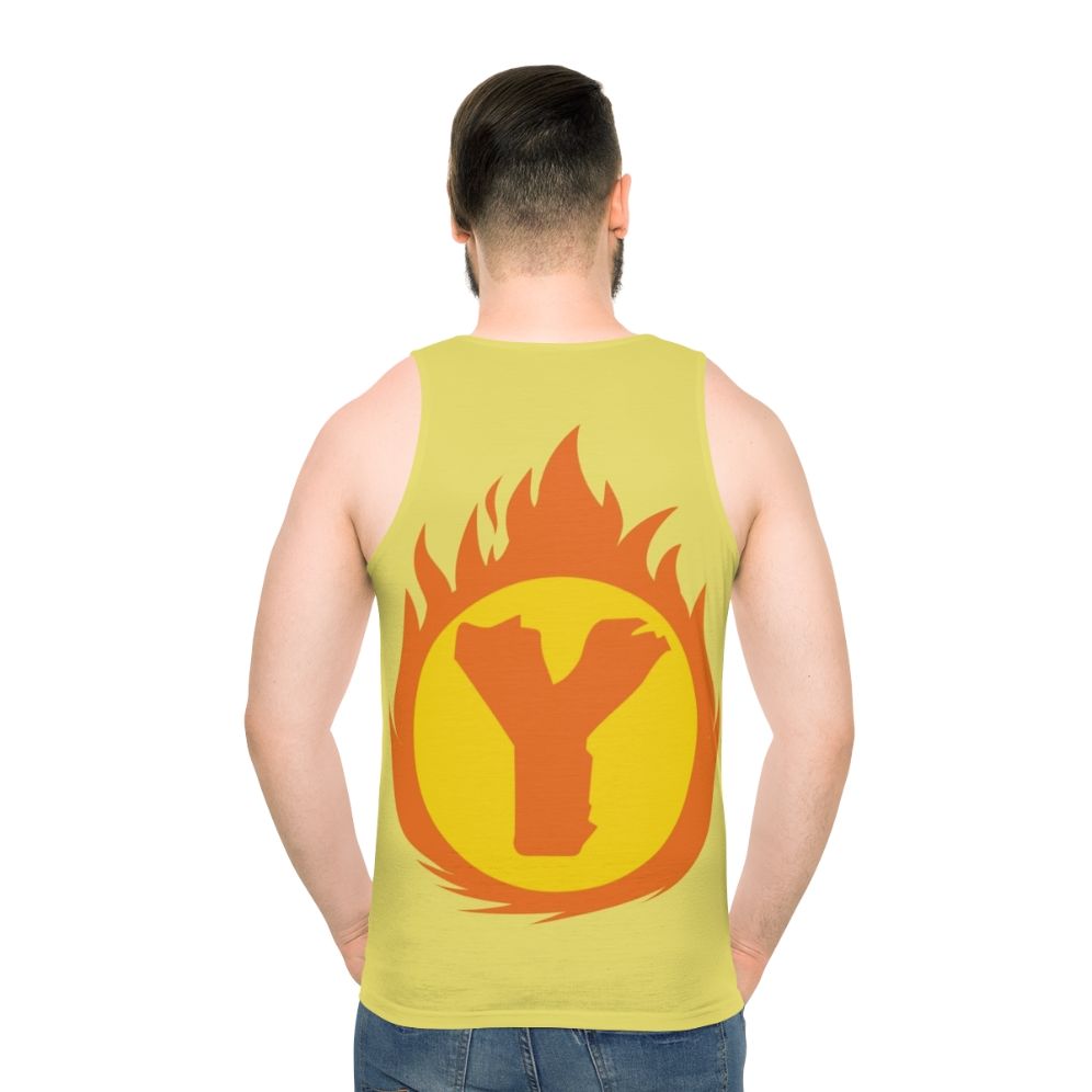 Superhero Letter Y Fire Insignia Unisex Tank Top