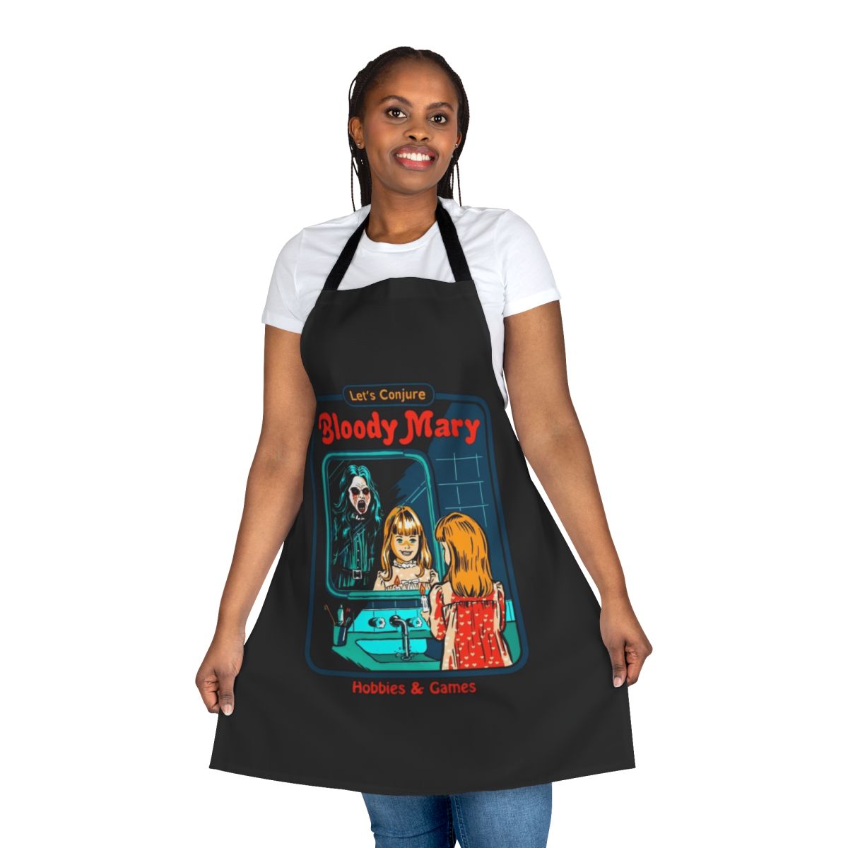 Spooky Bloody Mary-inspired apron for cooking and hosting parties