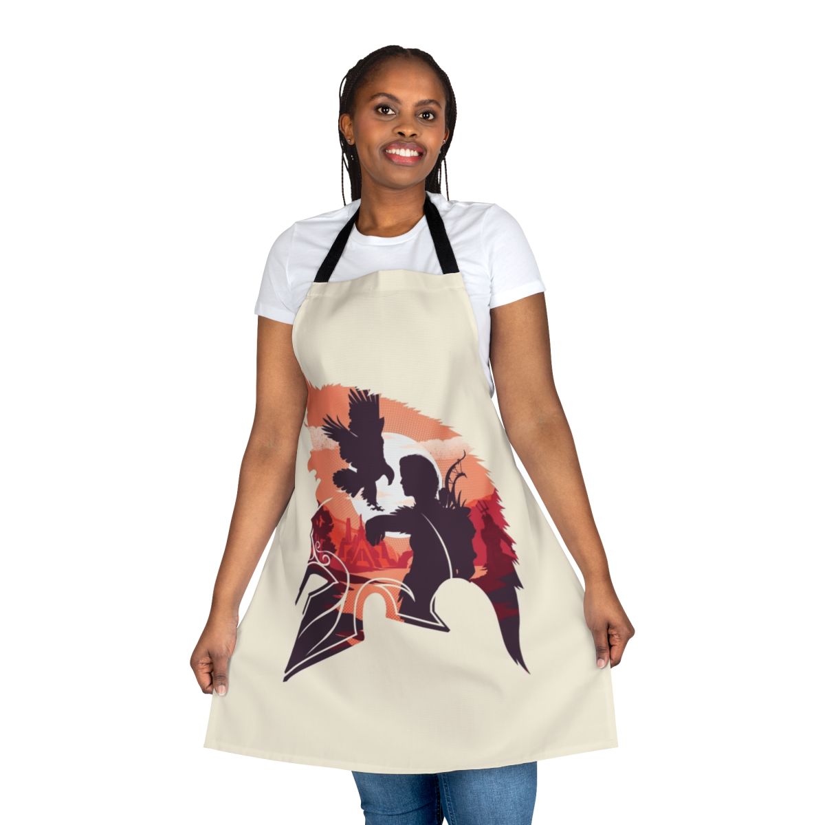 Tactical apron featuring an eagle bearer warrior design, inspired by Assassin's Creed Odyssey and ancient Greek history.