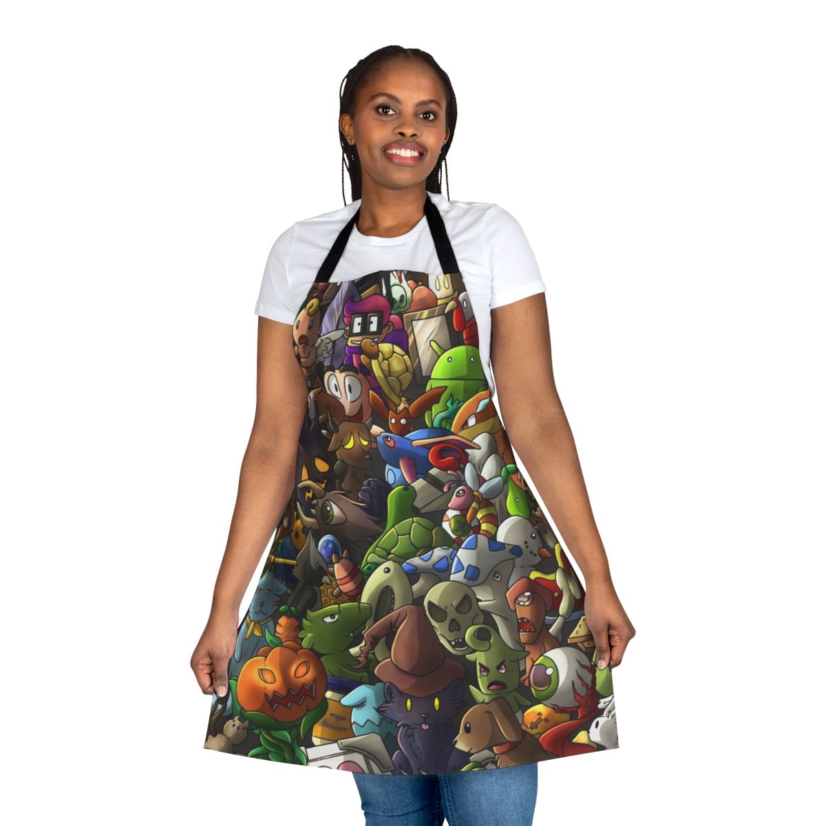 Terraria pets digital apron featuring cute animal video game minions and mounts
