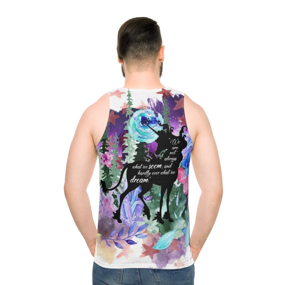 Unisex "The Last Unicorn" Quote Tank Top featuring Amalthea
