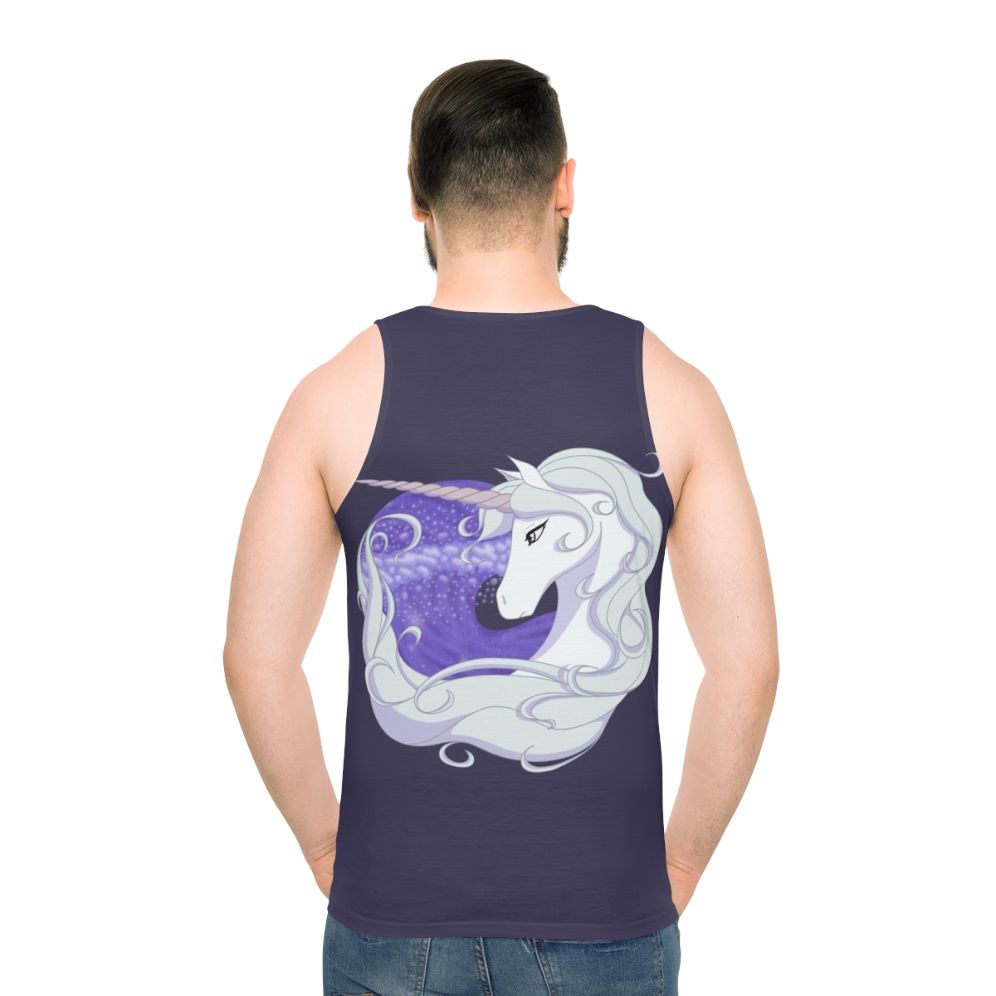 The Last Unicorn Unisex Tank Top with Unicorn and Sea Waves