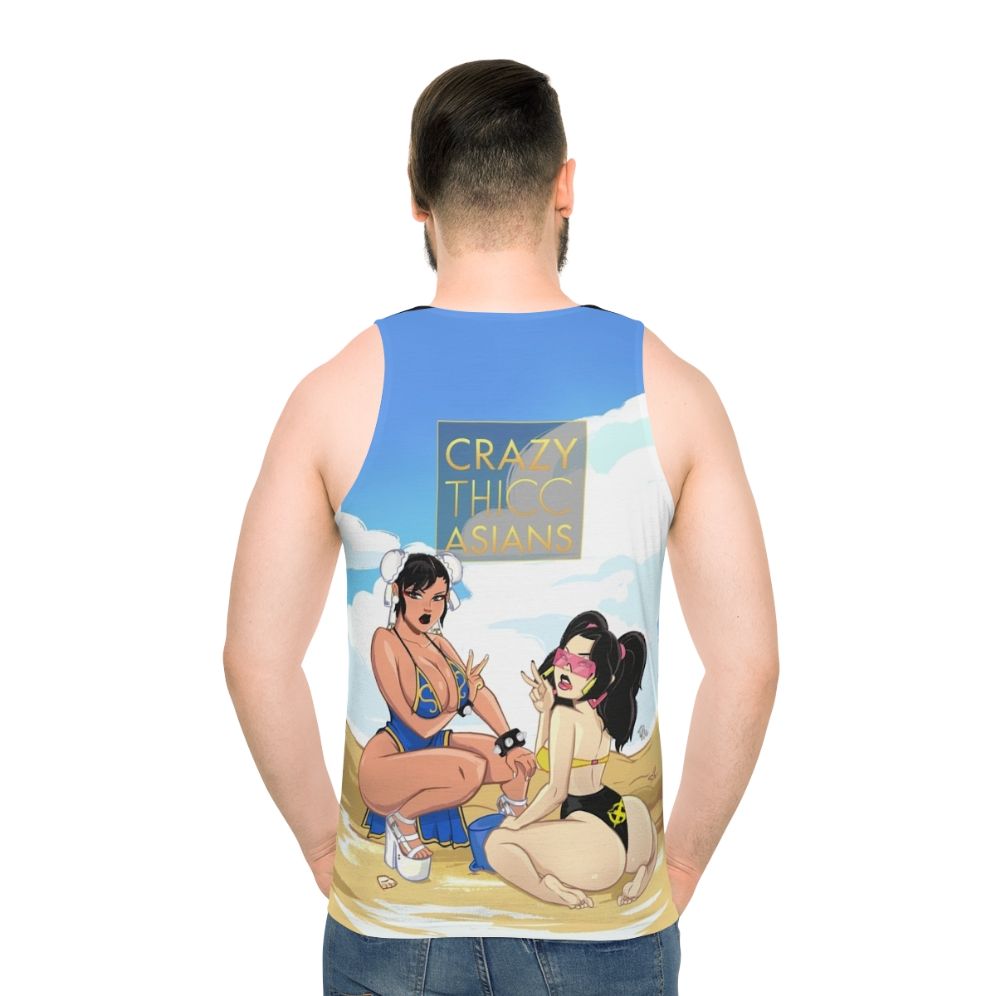 Trendy unisex graphic tank top for plus size