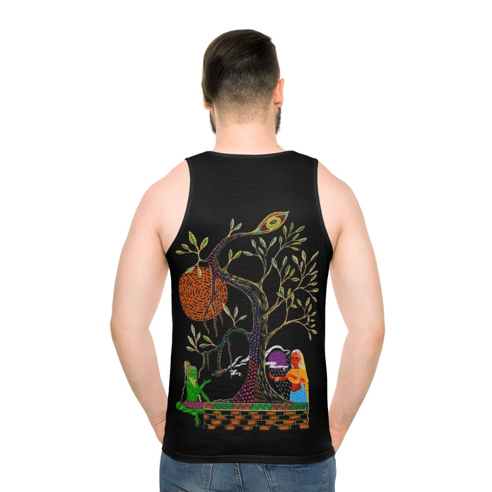 Trippy visionary meditating yogi unisex tank top