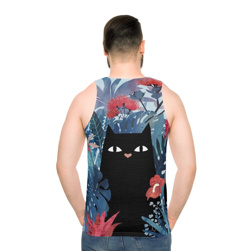 Tropical floral unisex tank top