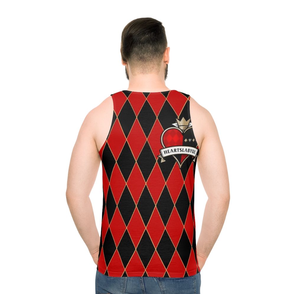 Heartslabyul unisex tank top featuring twisted wonderland design