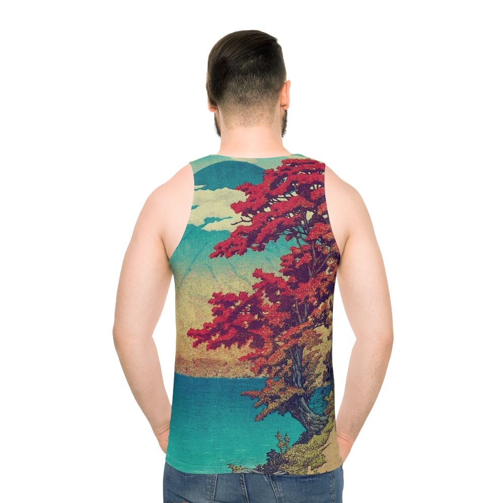 Ukiyo-e inspired nature landscape unisex tank top