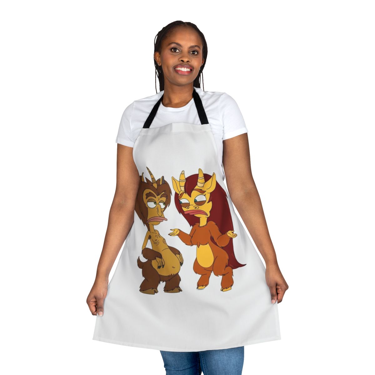 Big Mouth Fan Art Apron with Vibrant Cartoon Design