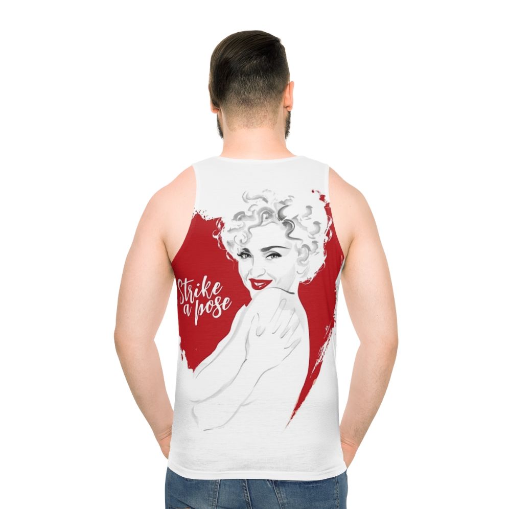 Unisex 90s dance tank top with alejandro mogollo art