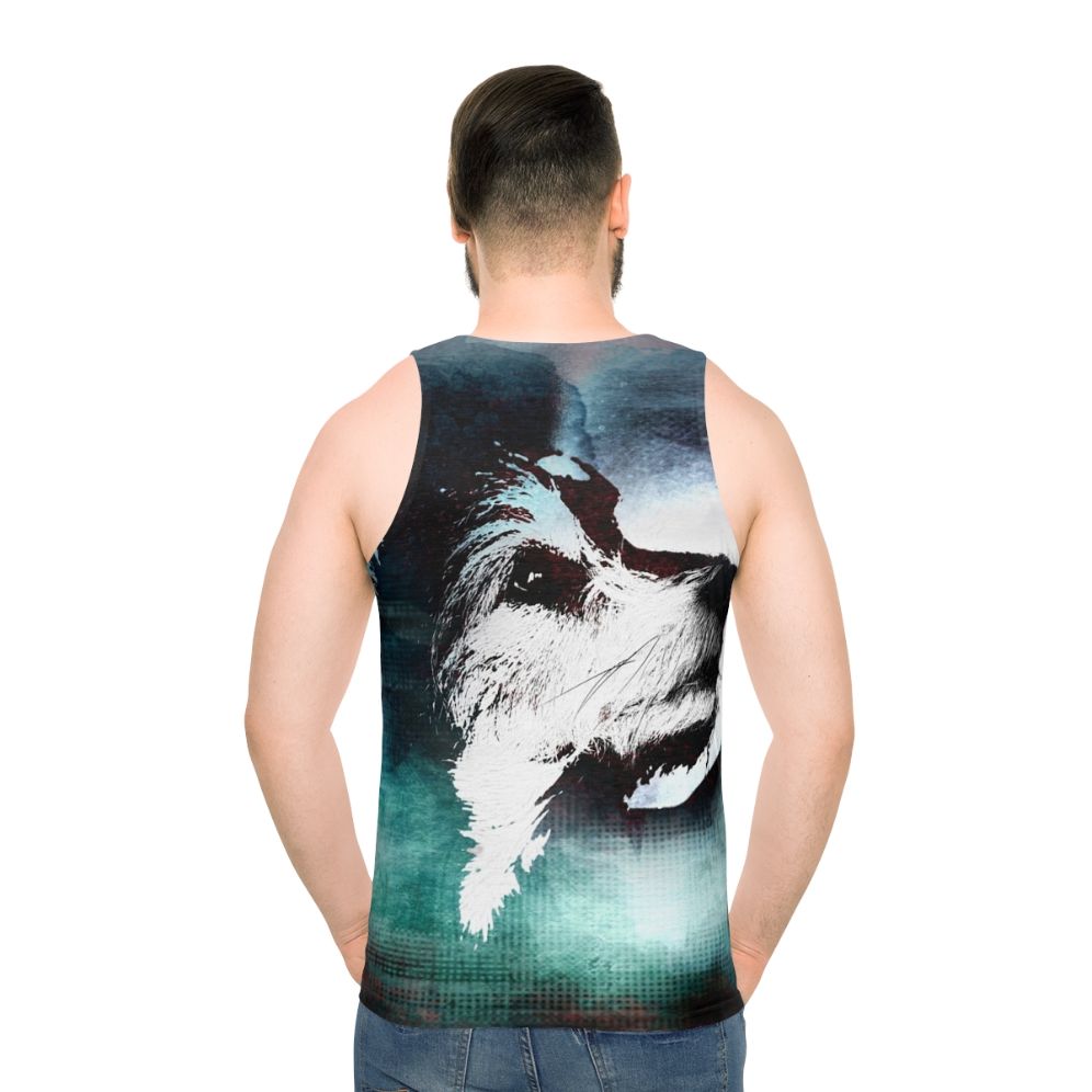 Unisex dog print tank top