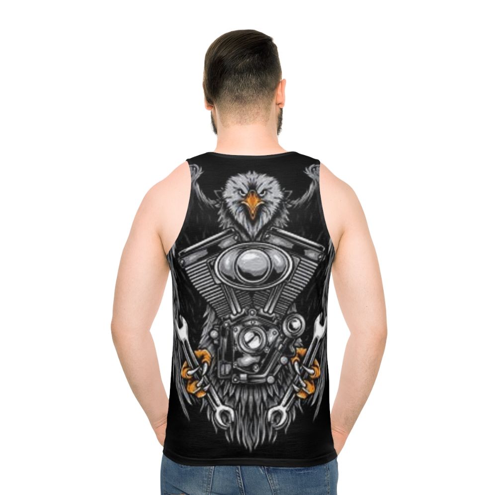 Unisex Eagle Design Motorcycle Club Biker Style Tank Top