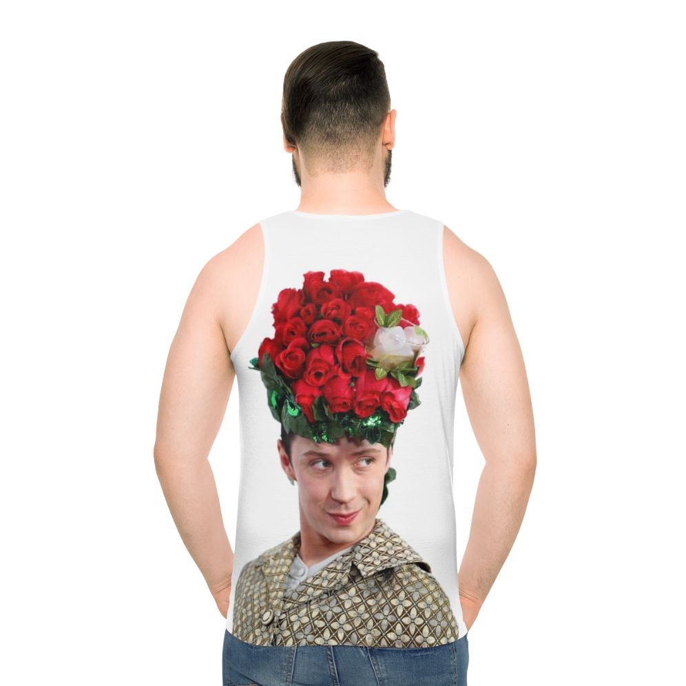 Unisex figure skating pride tank top with Johnny Weir's mint julep hat